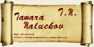 Tamara Maluckov vizit kartica